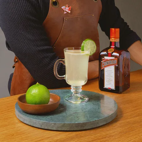 garnish with a lime twist