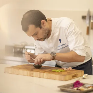 samuel albert preparing food