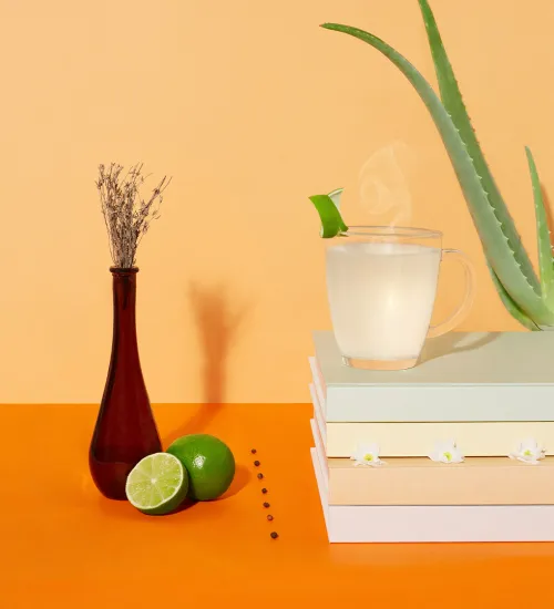 Soft toddy cocktail with Cointreau