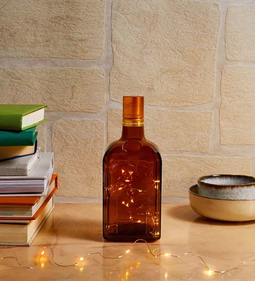 How to put a light string into your Cointreau bottle