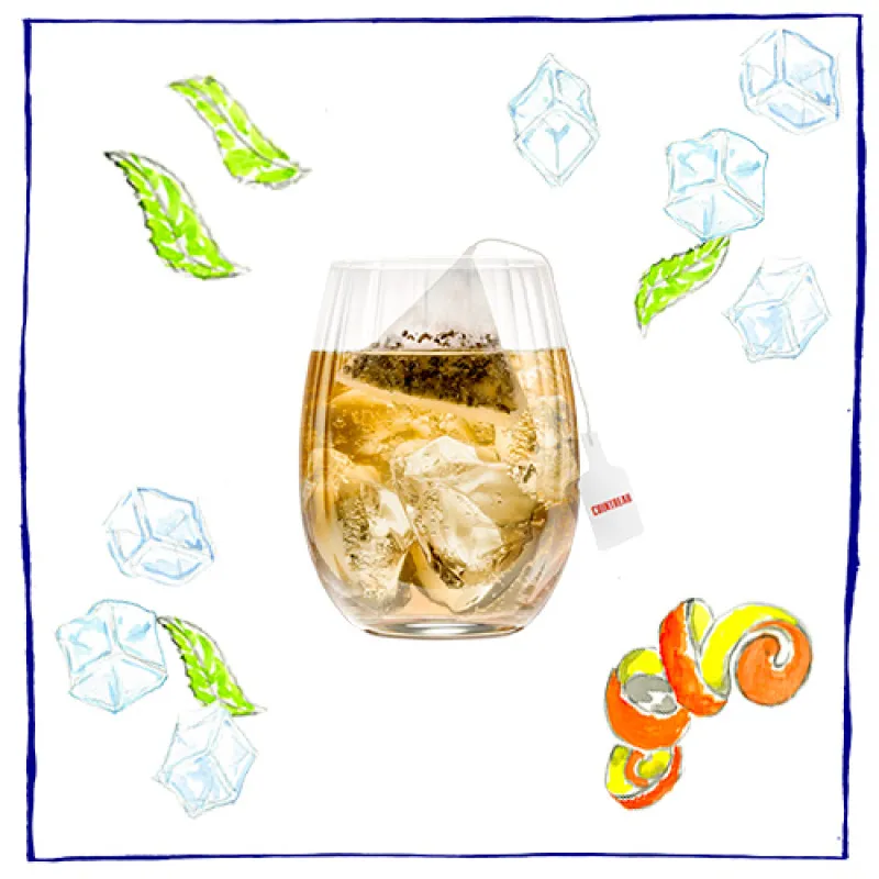 Cointreau fizz tea