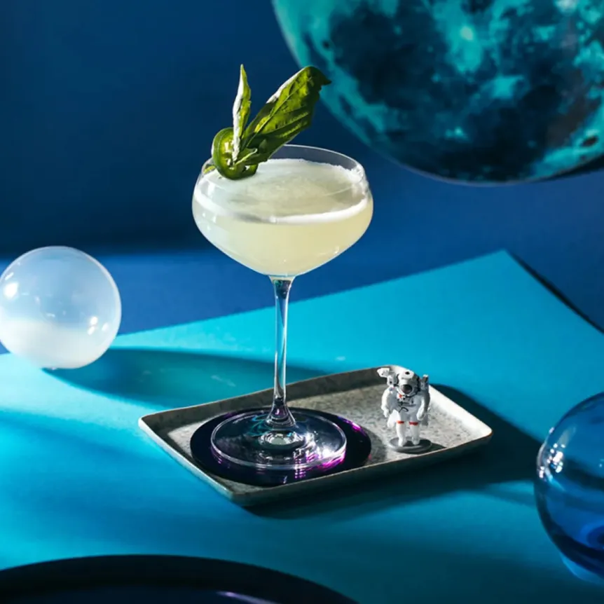 cocktail con basilico