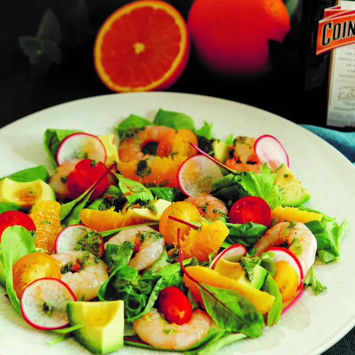 ”シュリンプサラダ　コアントローヴィネグレット”