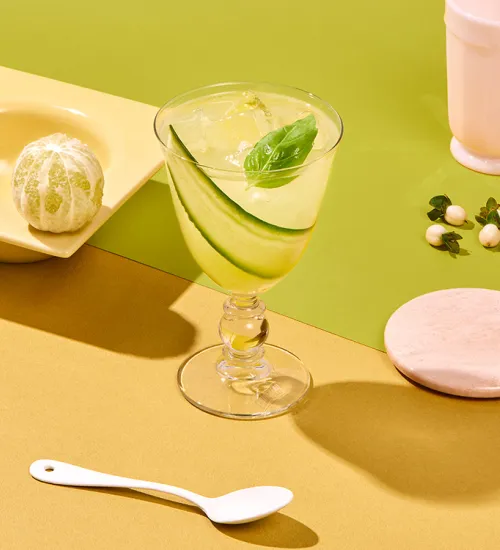 Cointreau Cucumber Basil Fizz
